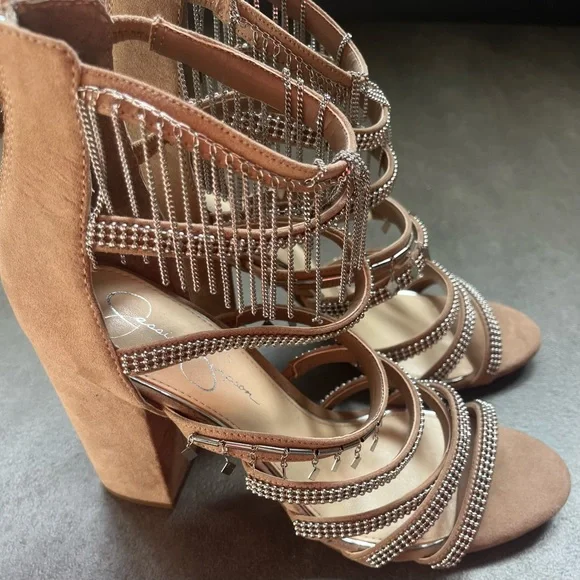 Jessica Simpson Strappy Platform Sandals with Chains… - Picture 5 of 9